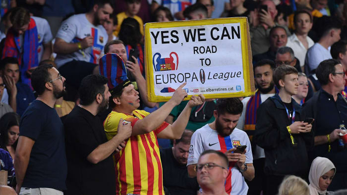 Barcelona is going to finish third in its Champions League group